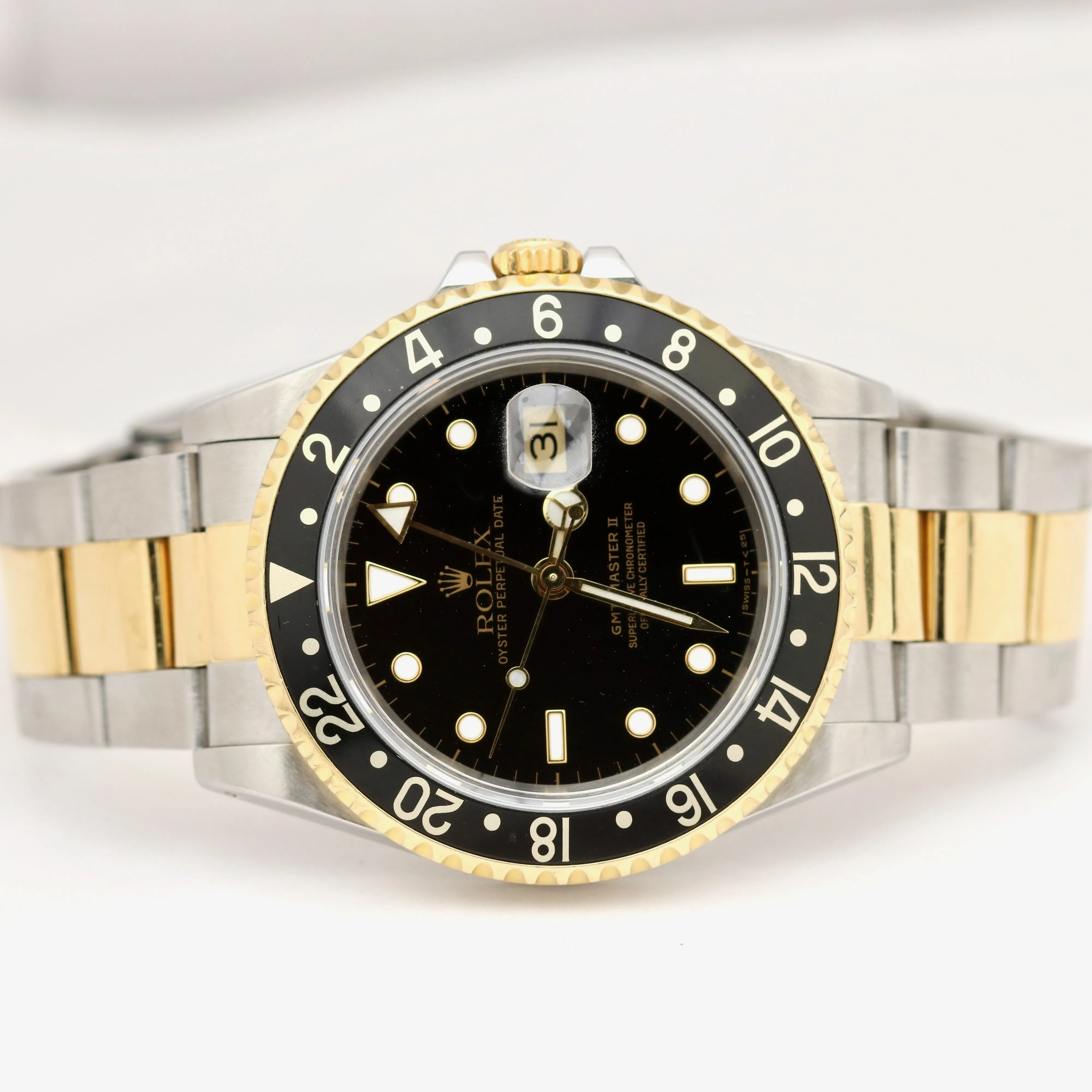 Rolex GMT-Master II 40mm 16713 18K Two-Tone Stainless Oyster 18K Gold Watch