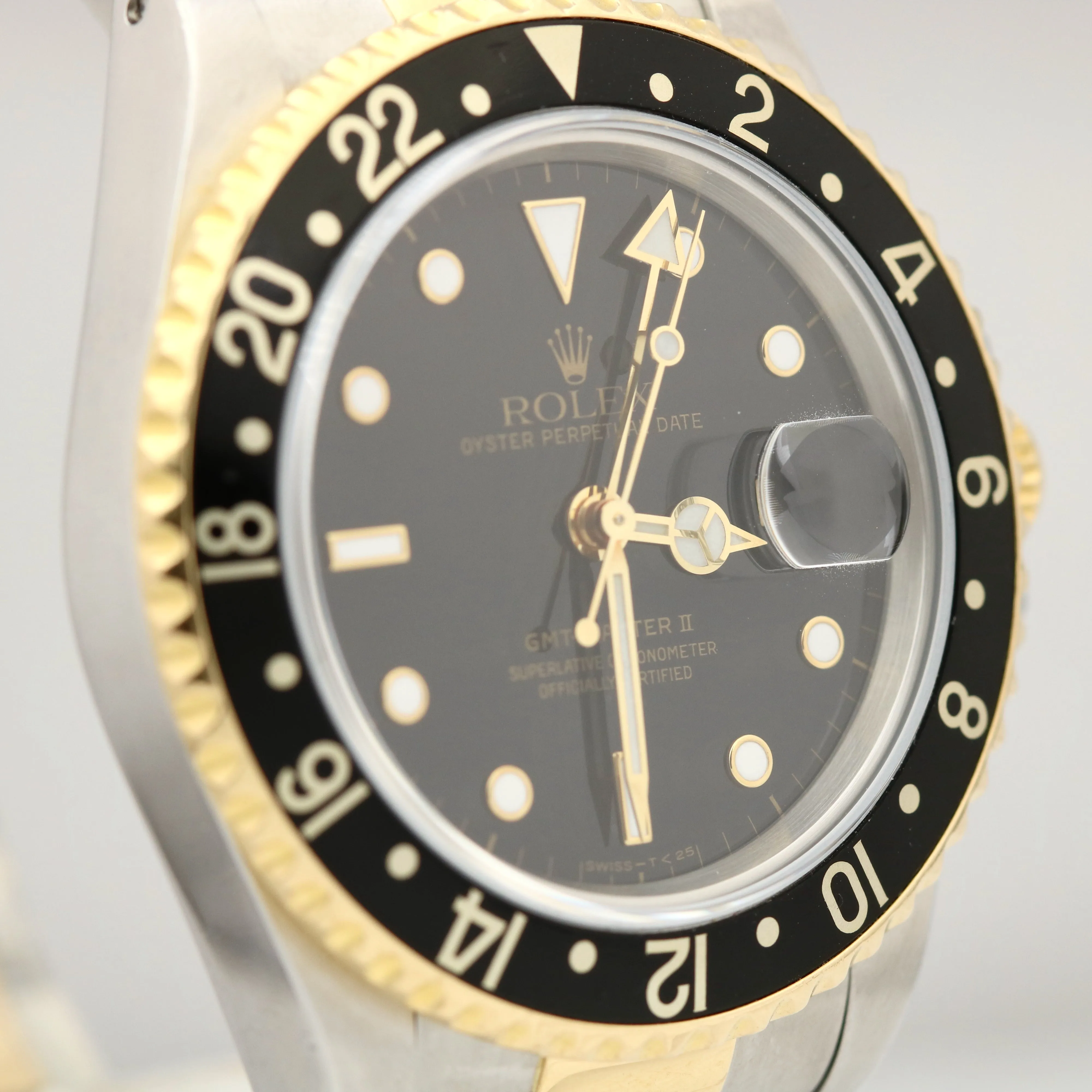 Rolex GMT-Master II 40mm 16713 18K Two-Tone Stainless Oyster 18K Gold Watch