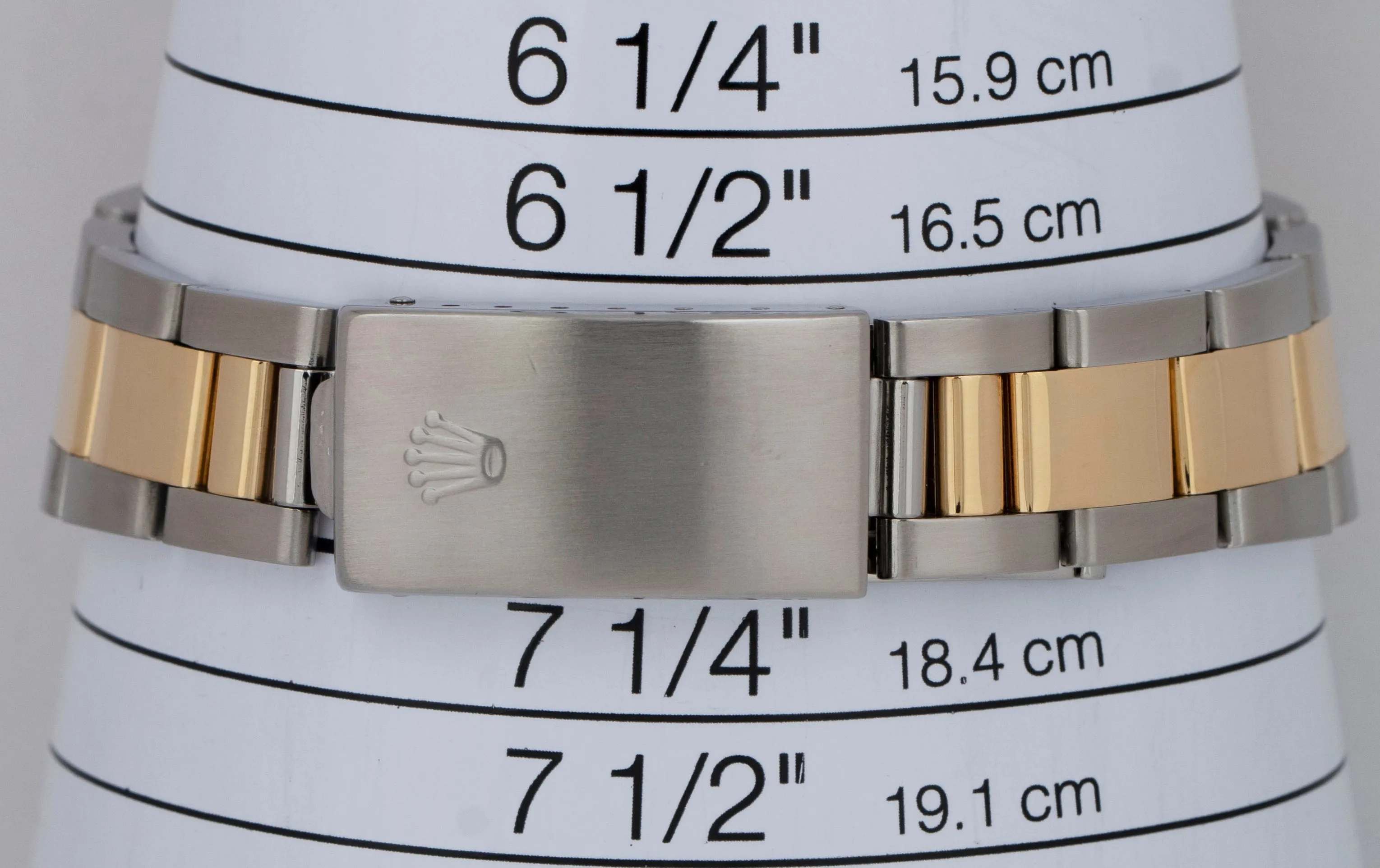 Rolex Oyster Perpetual Date 34mm White Two-Tone 18K Gold Steel Watch 15053
