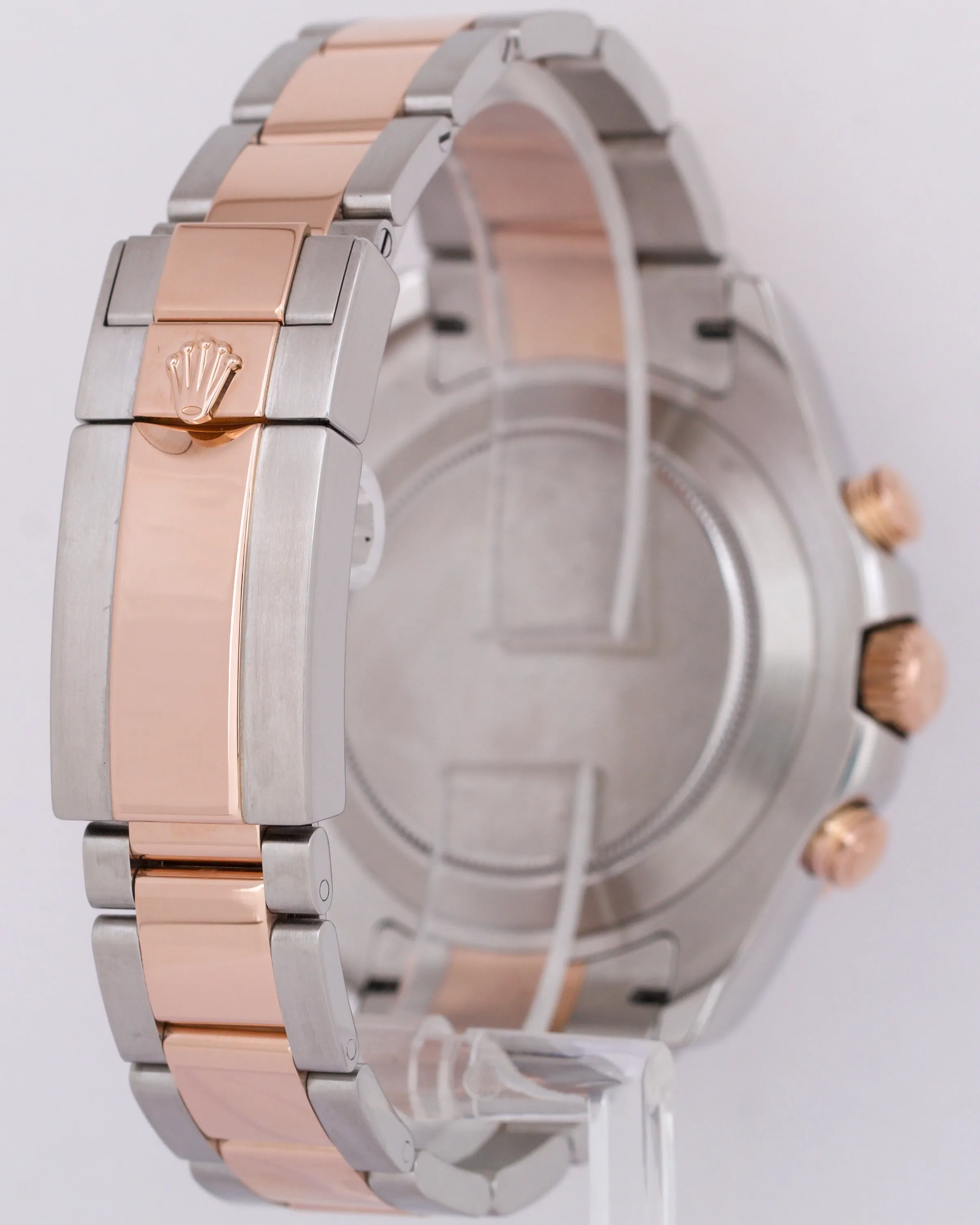 Rolex Yacht-Master II White Two-Tone BLUE HANDS 18K Rose Gold Steel 44mm 116681