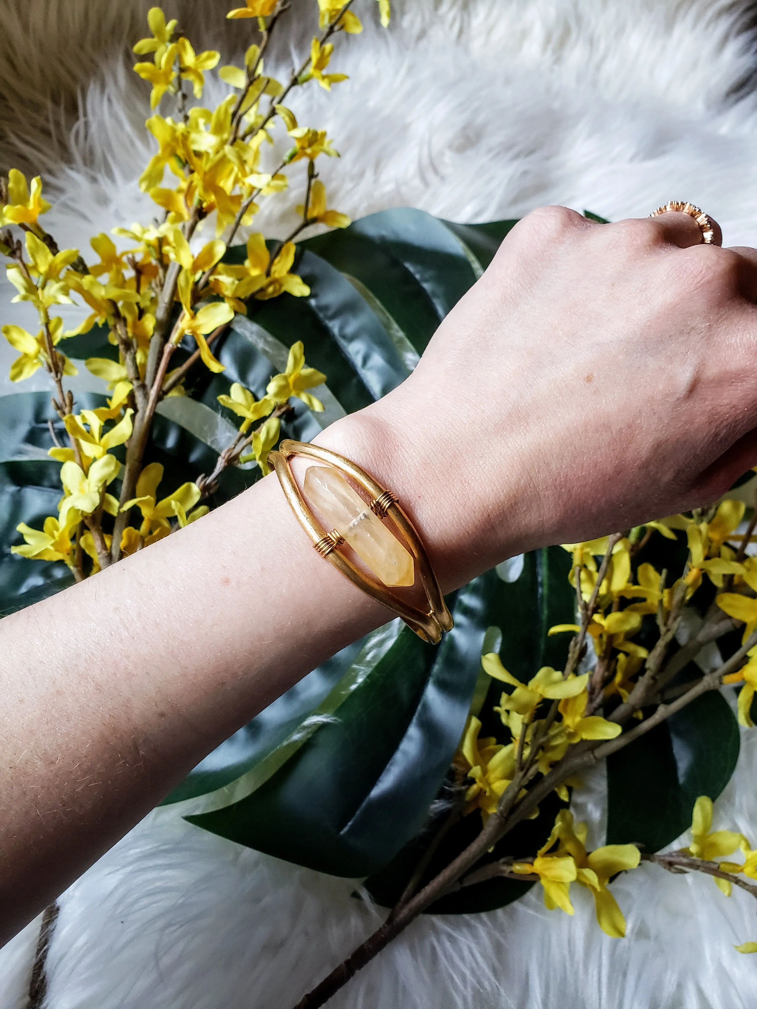 Roosevelt Island Crystal Bracelet - Citrine