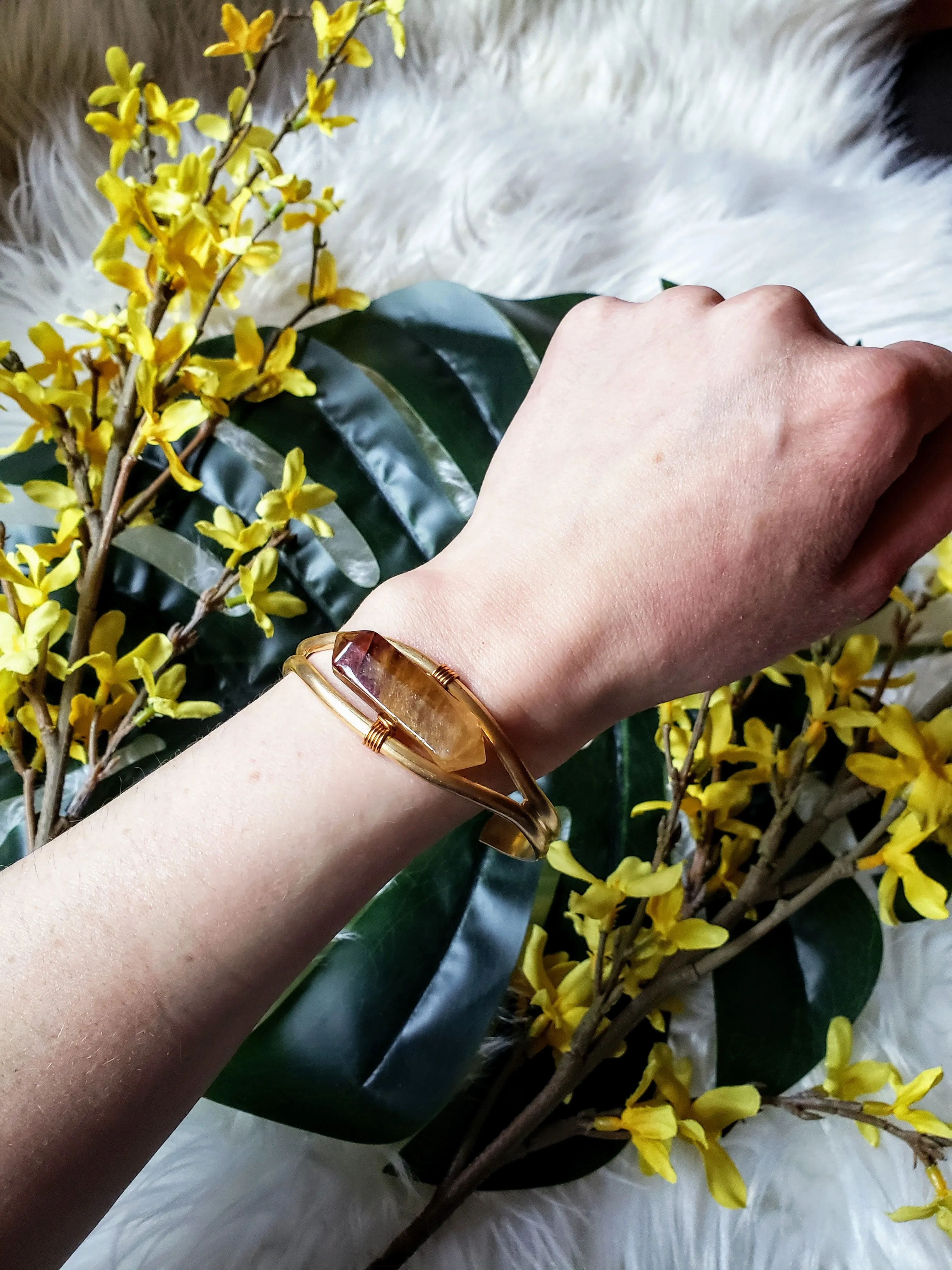 Roosevelt Island Crystal Bracelet - Citrine