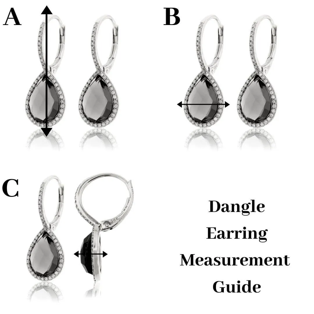 Rose Gold and Cognac Colored Diamond Dangle Earrings