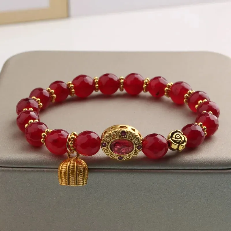 Rose sisi 2023 New Chinese bracelets Jade Rabbit Moon Agate bead temperament Bracelets Female Love Bracelet Jewelry for women