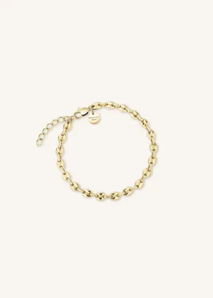 ROSEFIELD Coffee Bean Small Chain Bracelet - Gold