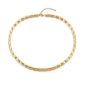 RUSTIC BEADED GOLD NECKLACE