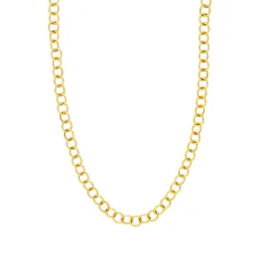 Sabel Collection Yellow Gold Circle Link Necklace