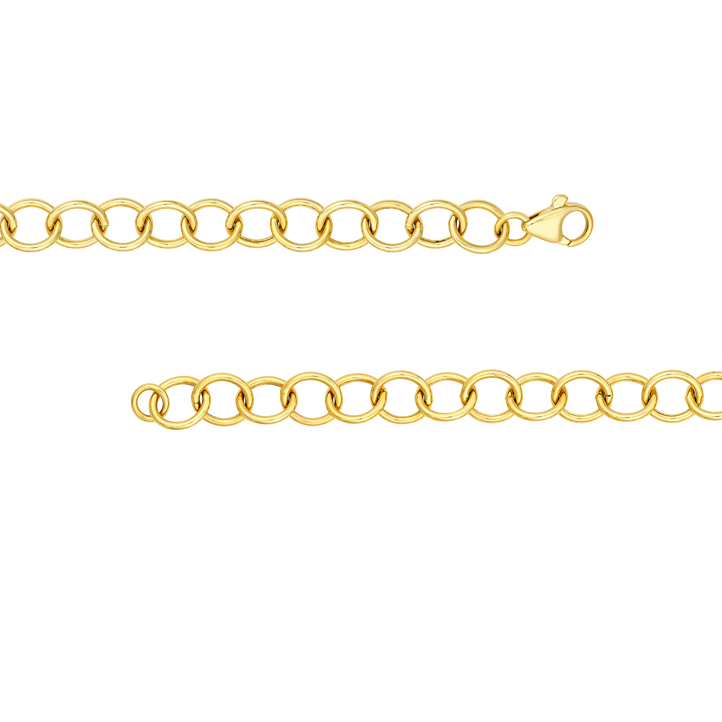 Sabel Collection Yellow Gold Circle Link Necklace