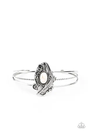Sahara Solstice White Paparazzi Bracelet