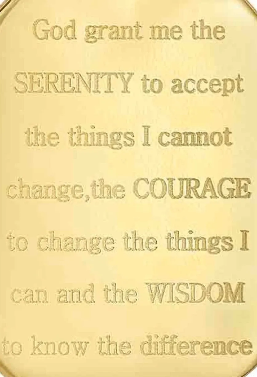 Serenity Prayer Pendant Necklace