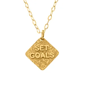 Set Goals Gold Necklace