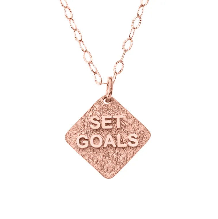 Set Goals Gold Necklace