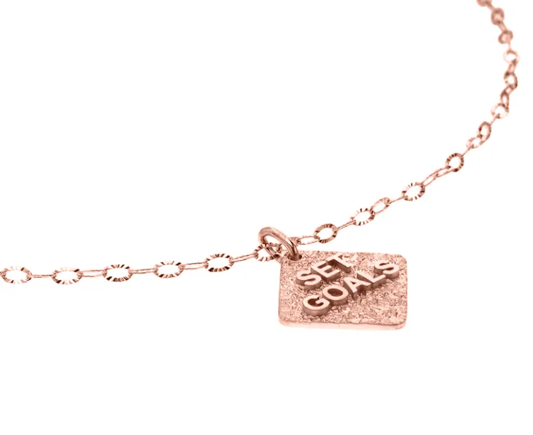 Set Goals Gold Necklace