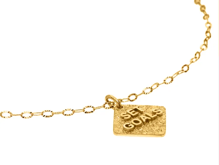 Set Goals Gold Necklace