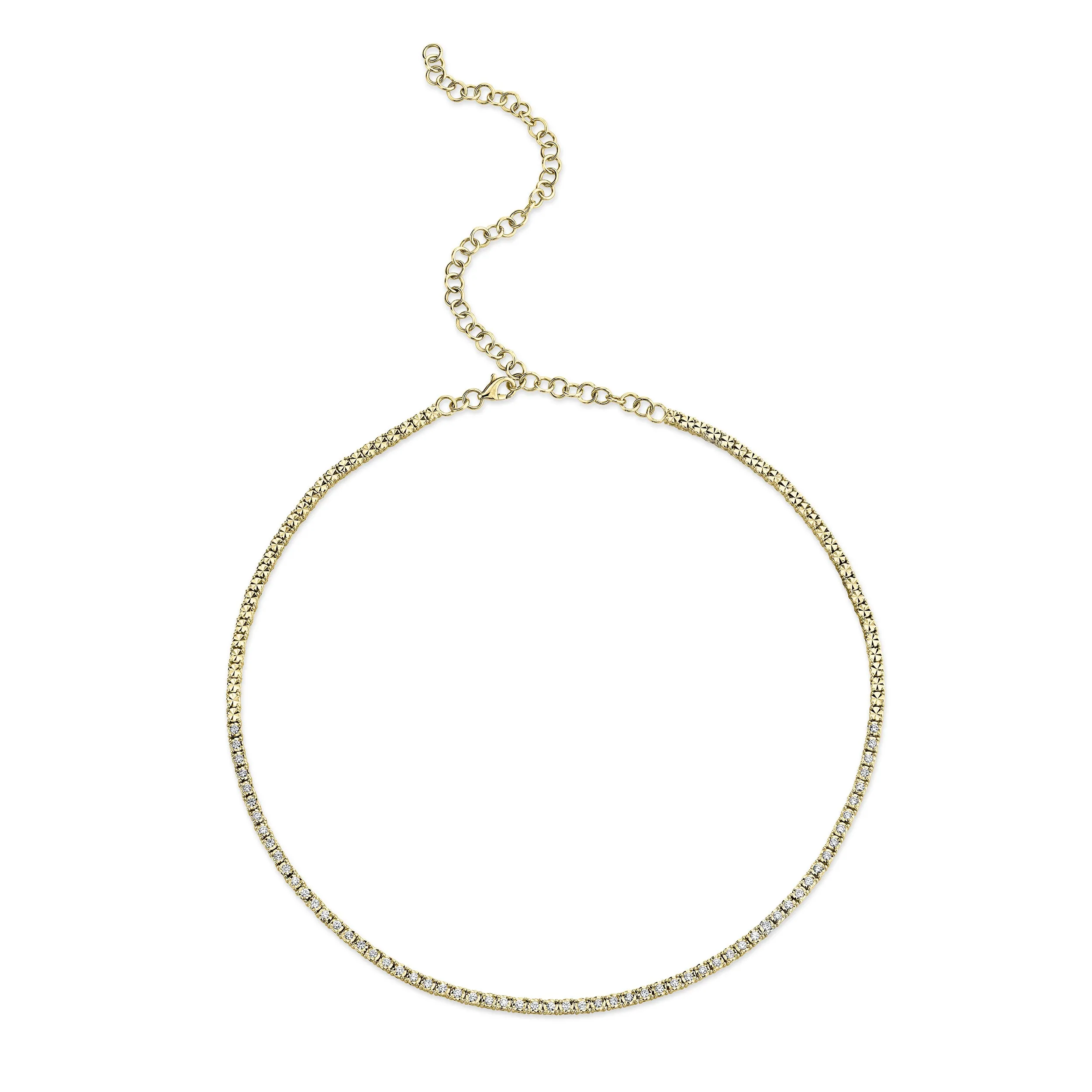Shy Creation Diamond .95ctw Tennis Necklace