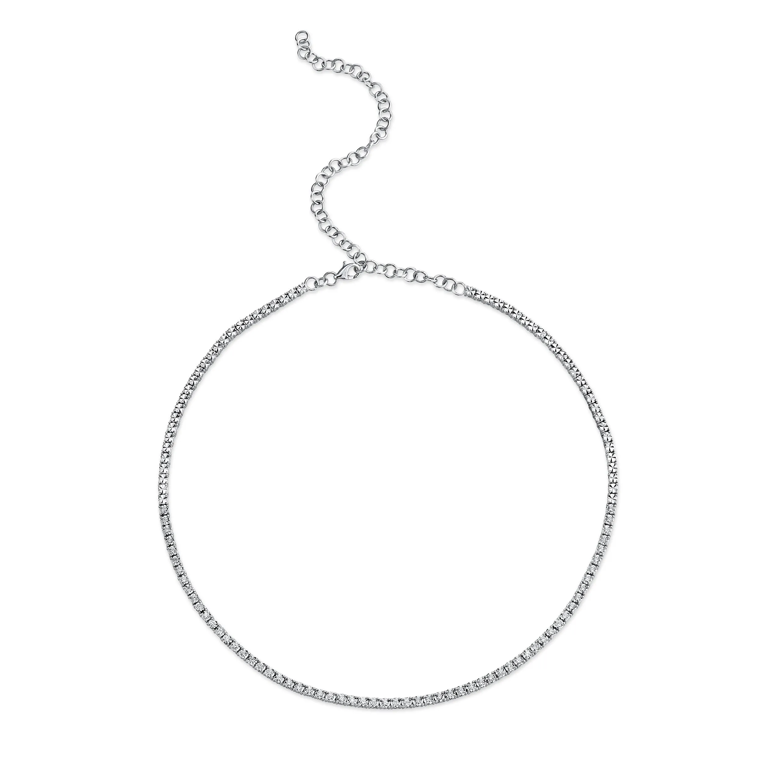 Shy Creation Diamond .95ctw Tennis Necklace