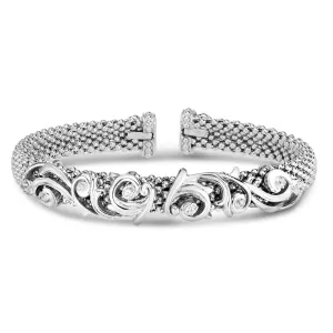Silver & Diamond Prosecco Baroque Bracelet