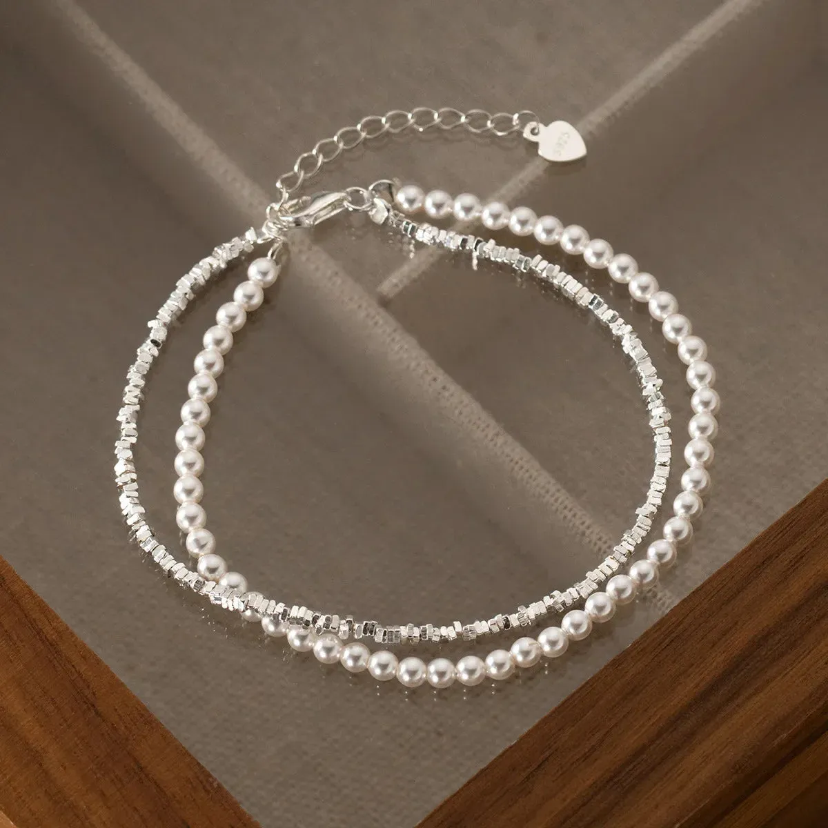 Silver Lucky Beads Ball Chain Bracelet for Women Luxury Fashion Party Wedding Bling Jewelry Lovers Gift Charms