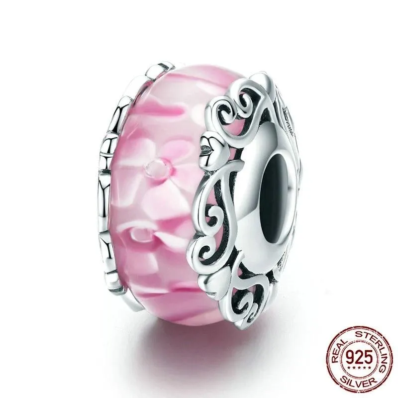 Silver Pink  Charm