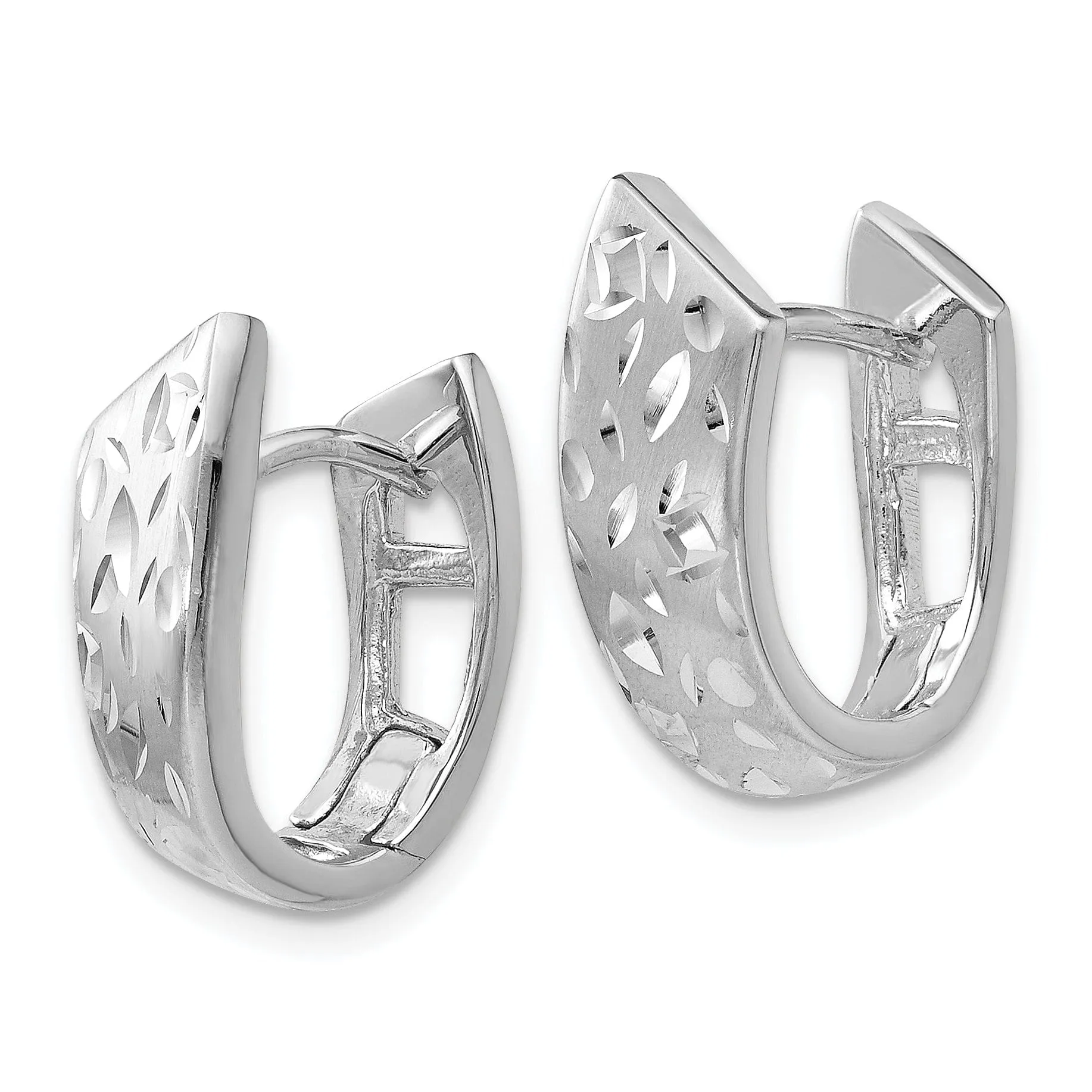 Silver Radiant Essence Diamond Cut Earrings