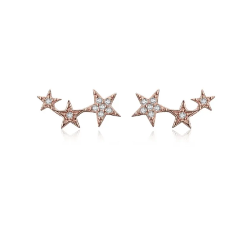 Silver Star Earrings
