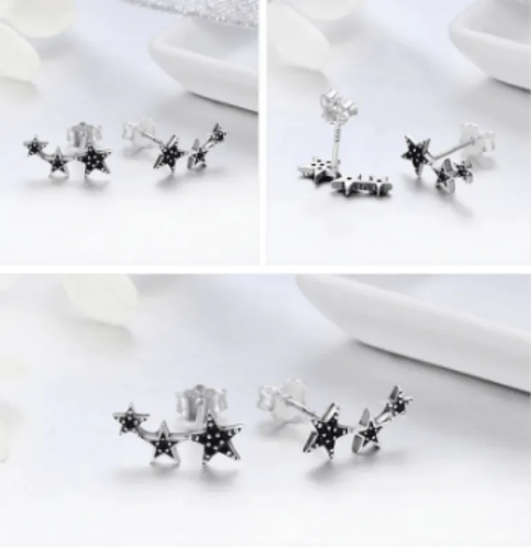 Silver Star Earrings