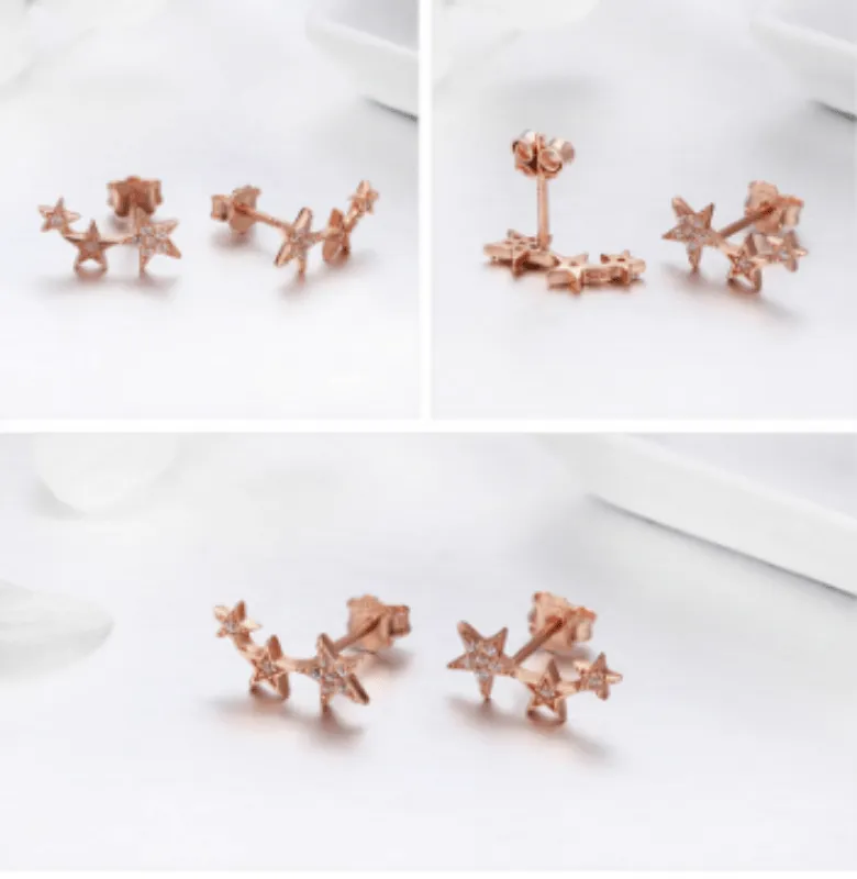 Silver Star Earrings