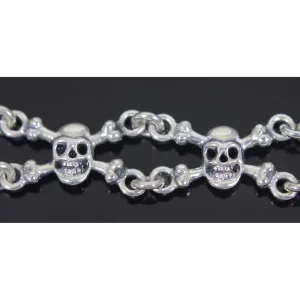 Skull & Crossbone Bracelet Sterling Silver
