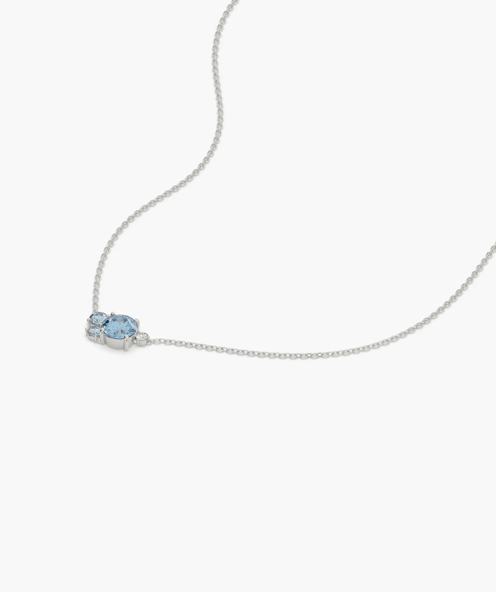 Sky Blue Sparkle Diamond Necklace