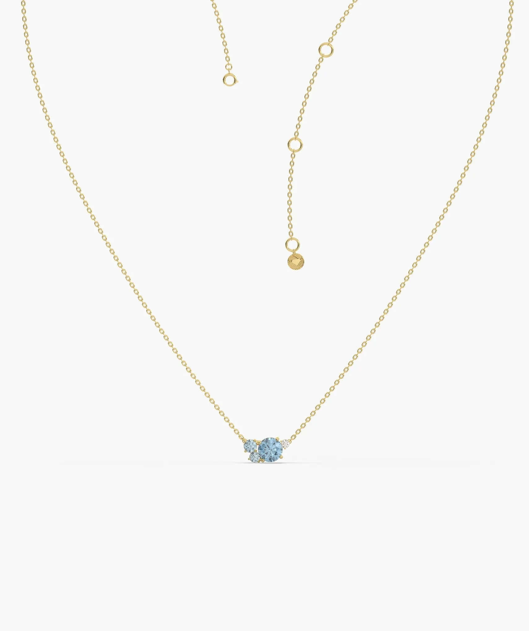 Sky Blue Sparkle Diamond Necklace