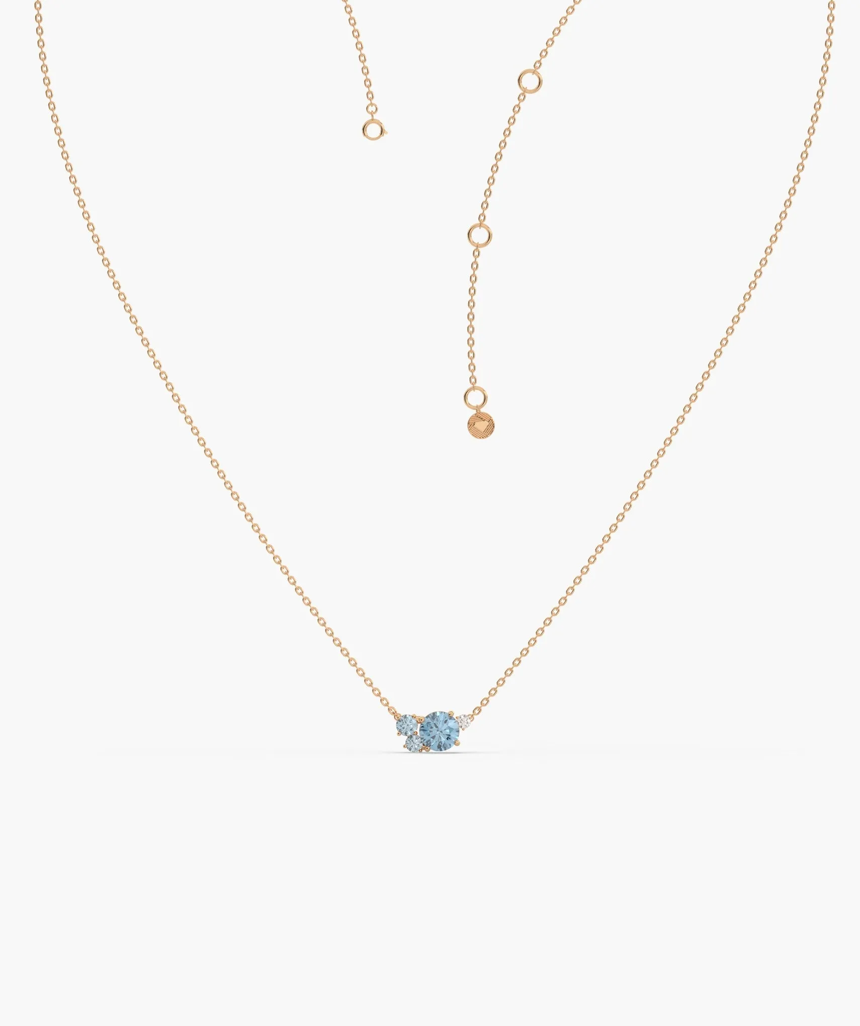 Sky Blue Sparkle Diamond Necklace