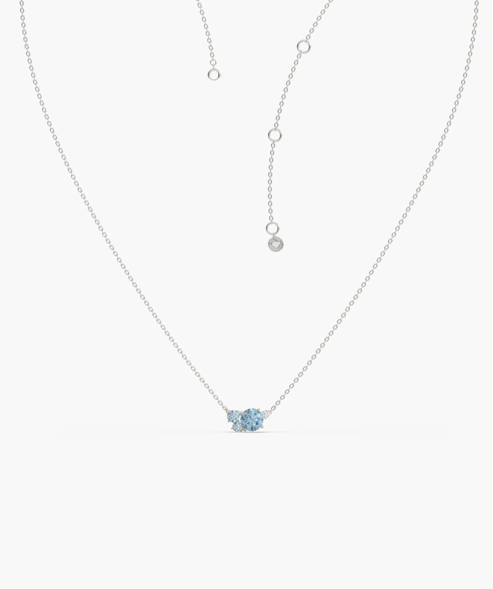 Sky Blue Sparkle Diamond Necklace