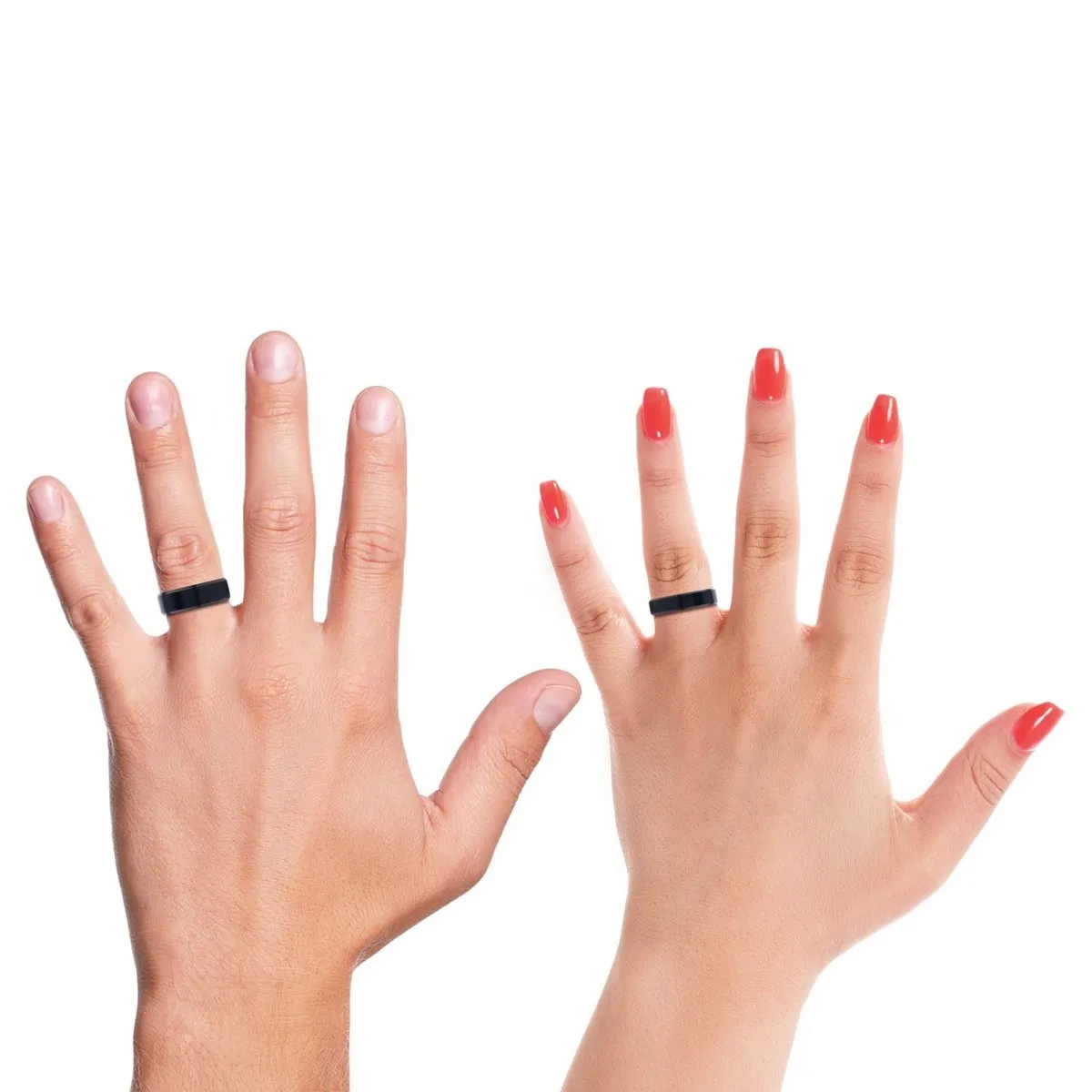 SKYLAR | Blue Tungsten Ring, Black Tungsten Ring, Brushed, Beveled
