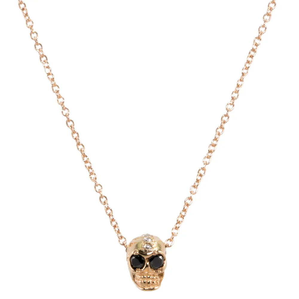Small Skull Diamond Necklace