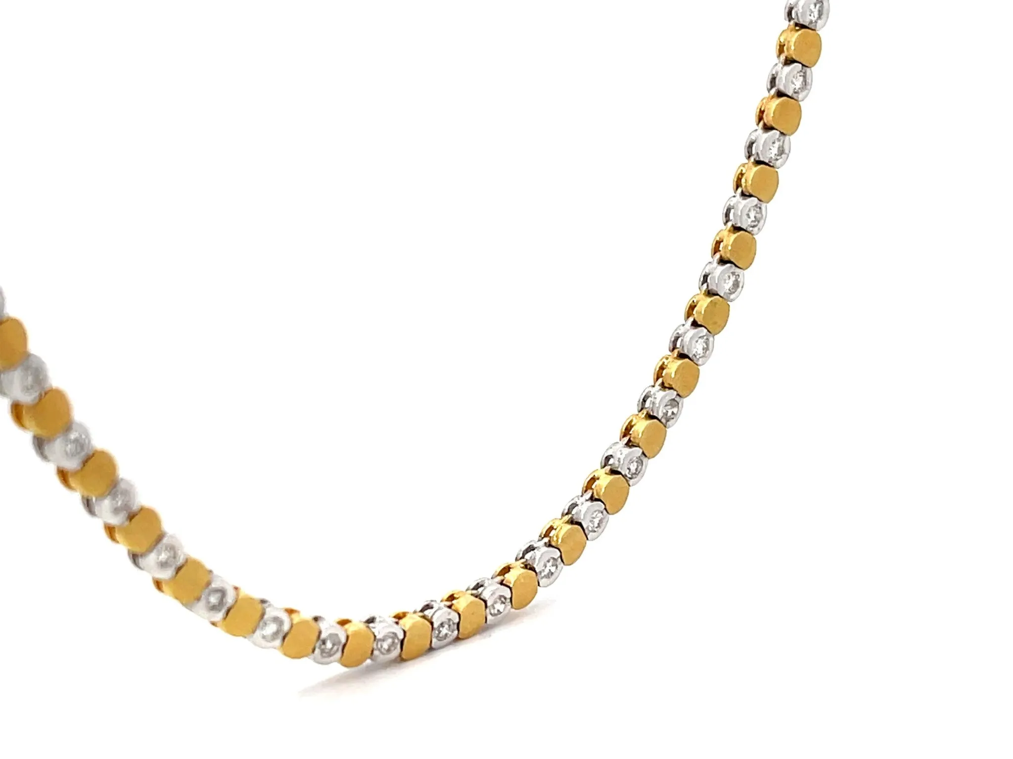 Solid 18K Gold Diamond Chain