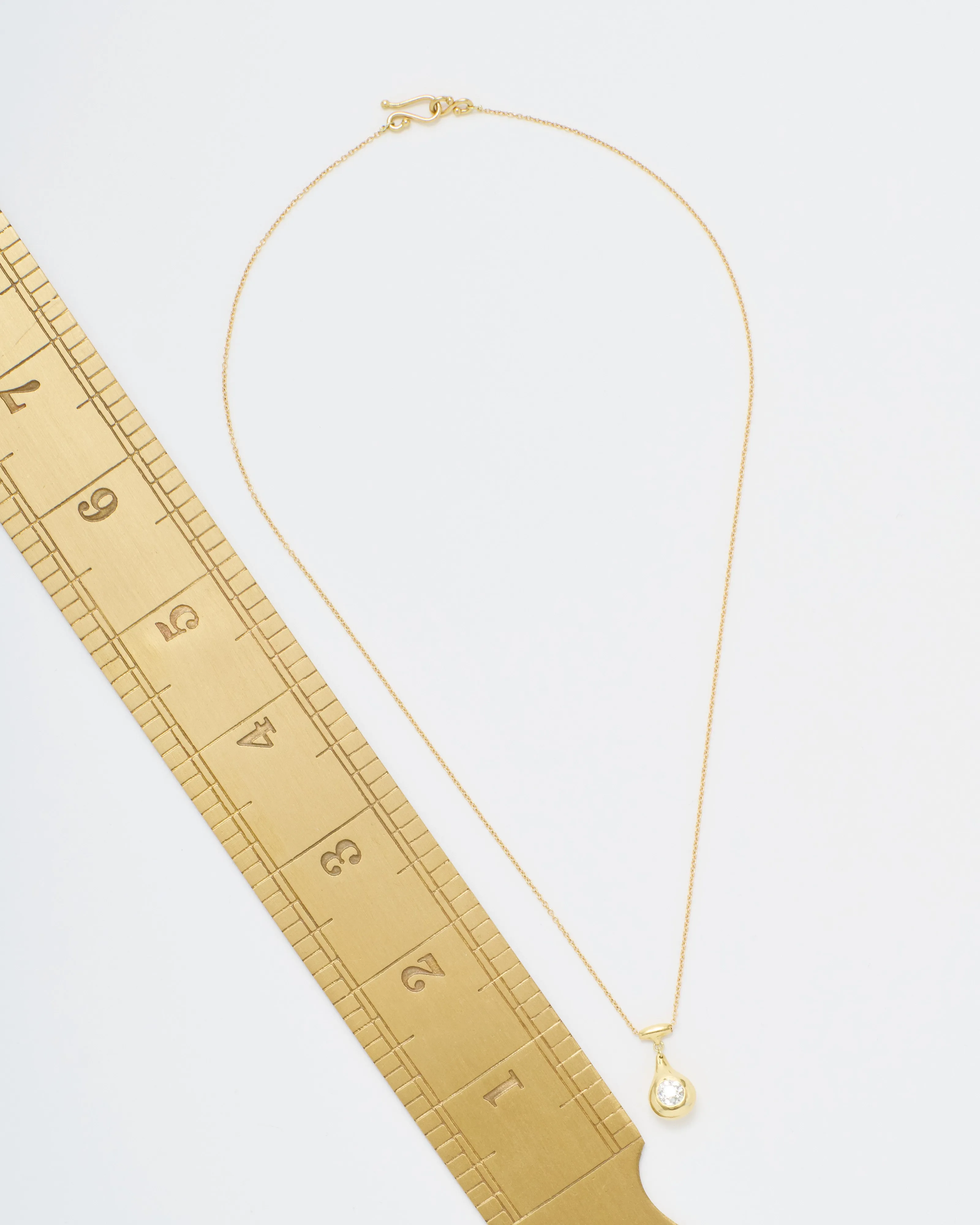 solitaire drop diamond necklace euro cut