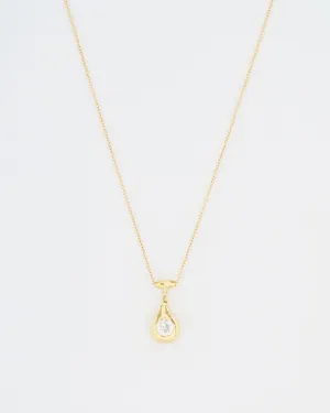 solitaire drop diamond necklace euro cut