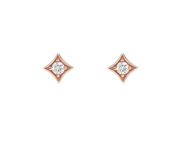 SPADES DIAMOND STUD EARRINGS