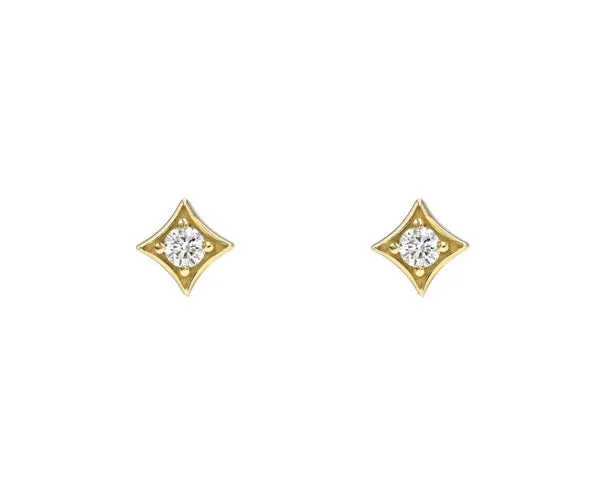 SPADES DIAMOND STUD EARRINGS