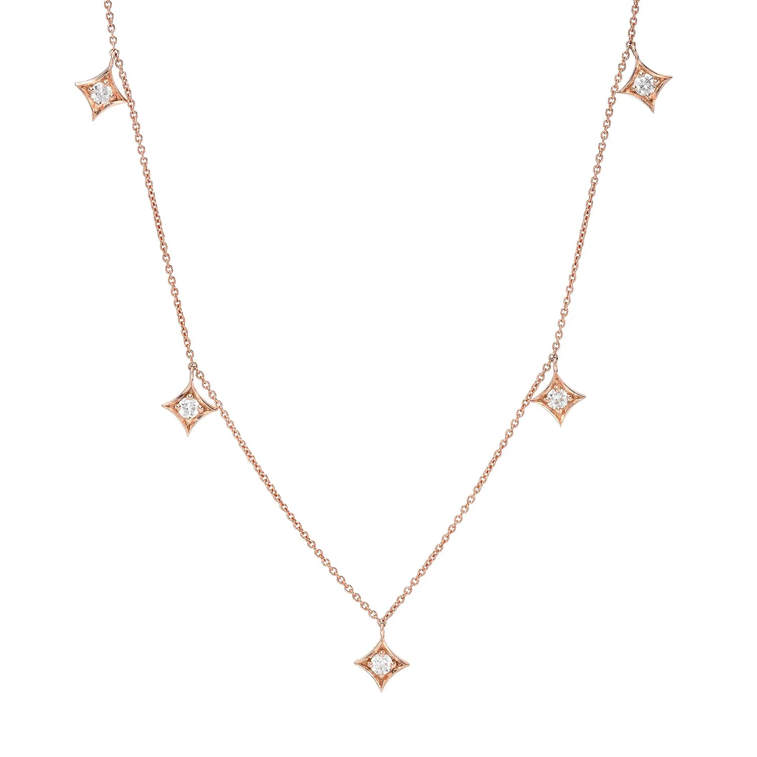 SPADES FIVE DIAMOND SHAKER NECKLACE