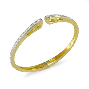 Spirit Pavé Cuff 3mm - 18K Gold Vermeil   CZ Blanc