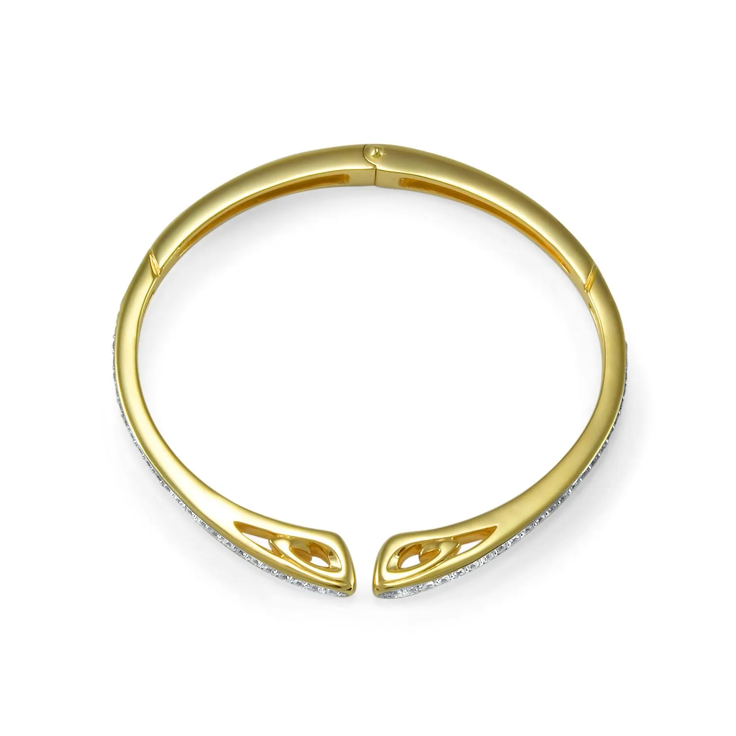 Spirit Pavé Cuff 3mm - 18K Gold Vermeil   CZ Blanc