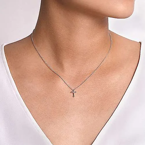 SS Diamond Cross Pendant Necklace