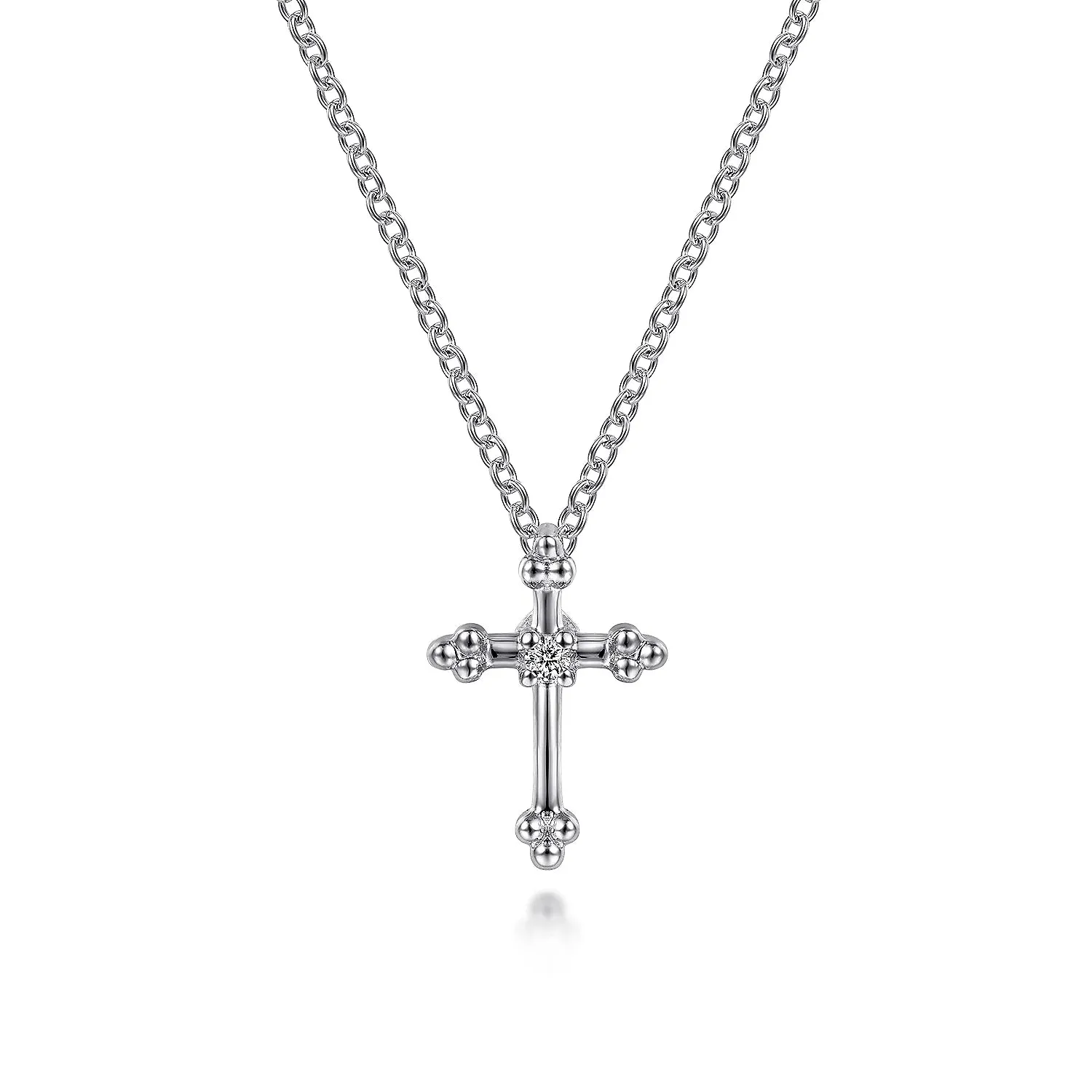 SS Diamond Cross Pendant Necklace