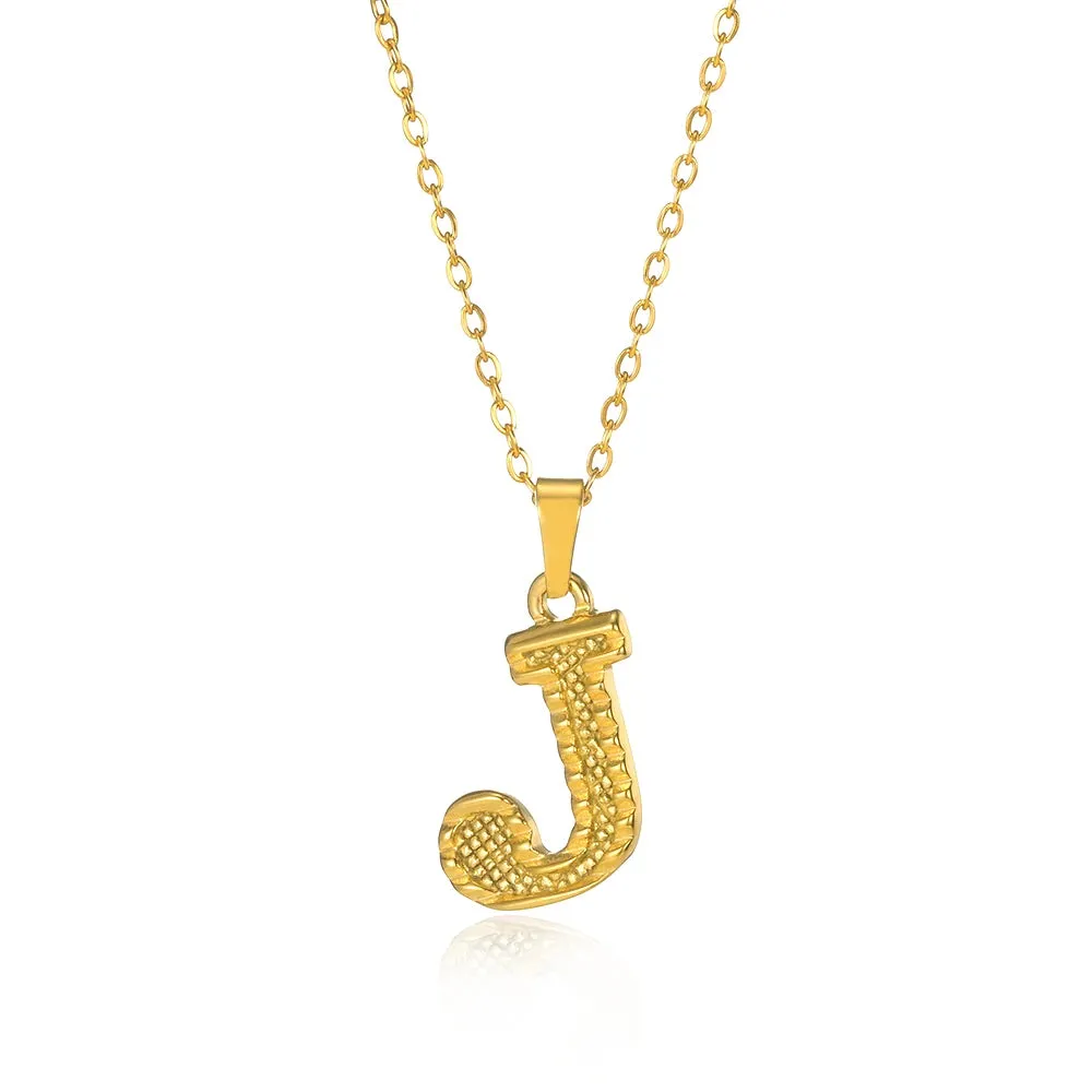 Stainless Steel Initial Necklaces For Women Men Gold Color Letter Necklace Pendant Jewelry Male Female Neck Chain Birthday Gift