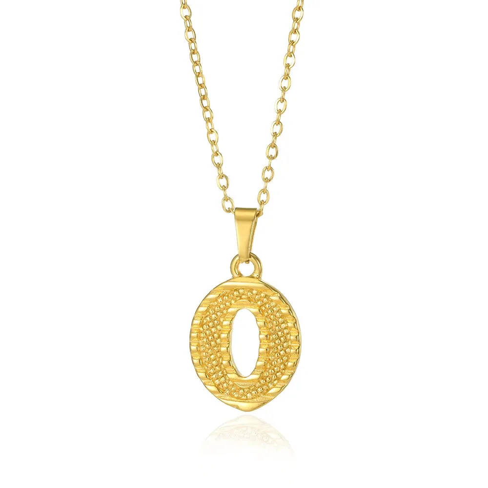 Stainless Steel Initial Necklaces For Women Men Gold Color Letter Necklace Pendant Jewelry Male Female Neck Chain Birthday Gift
