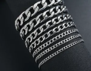 Stainless Steel NK Chain Bracelet - Various Sizes and Weights Available