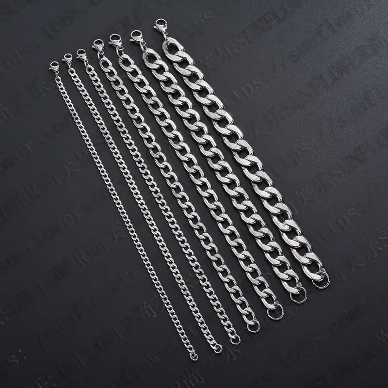 Stainless Steel NK Chain Bracelet - Various Sizes and Weights Available