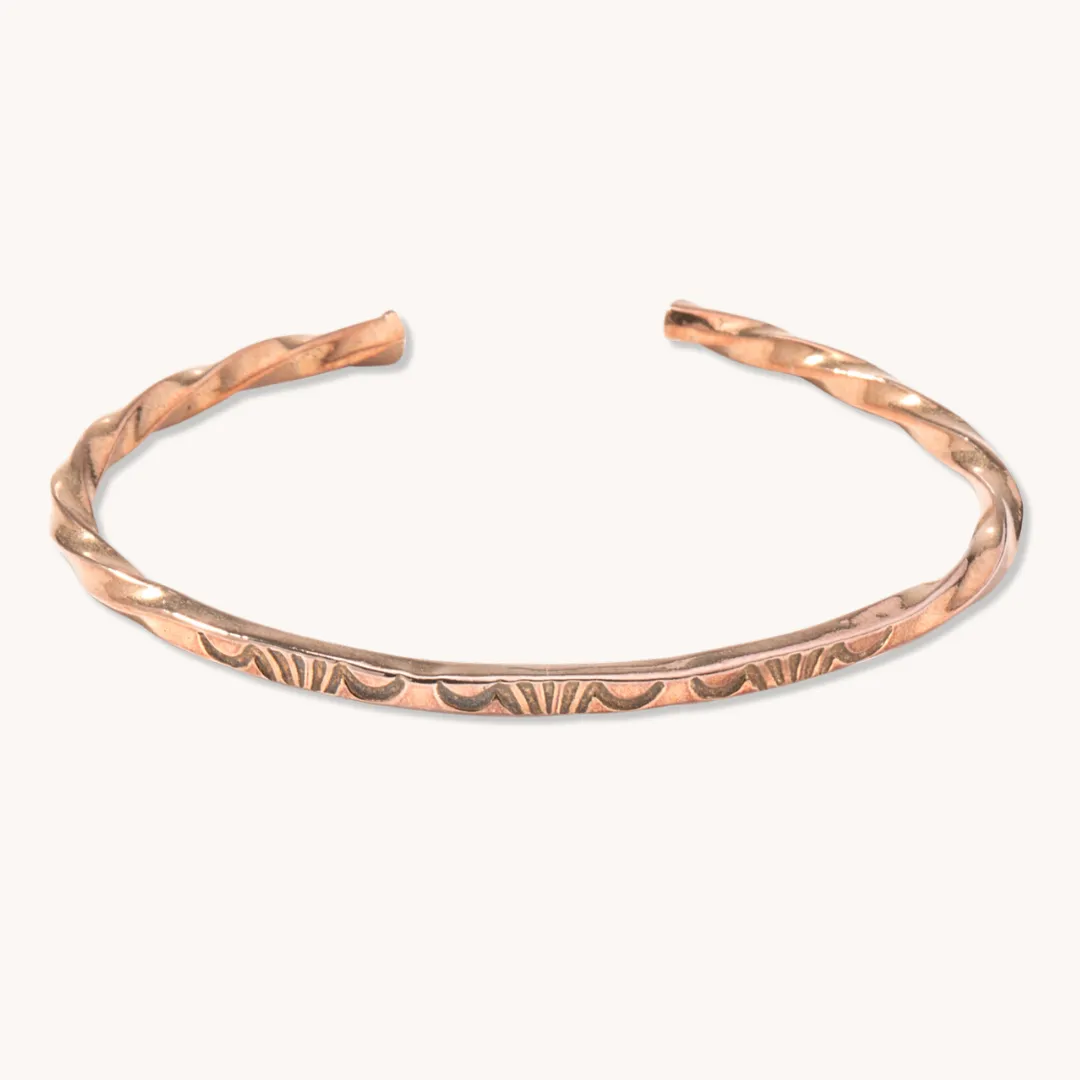 Stamp Dancer: Bronze Sage Twist Stacker Bracelet