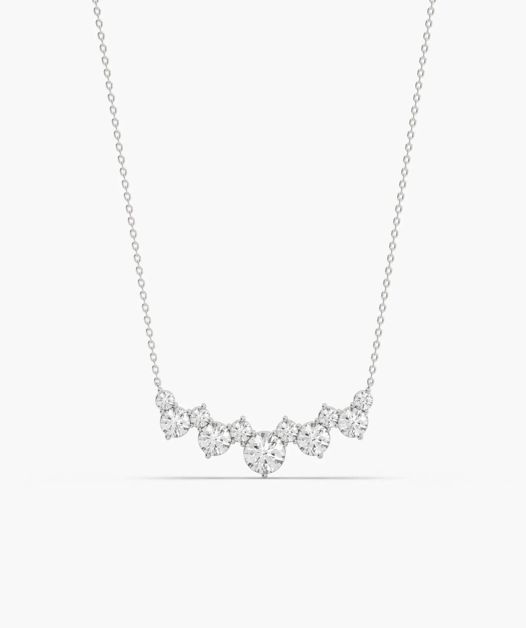 Starlight Diamond Cluster Necklace